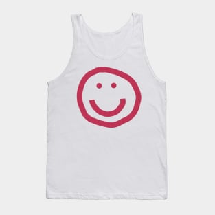 Viva Magenta Smiley Face Pantone Color of the Year 2023 Tank Top